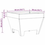 vidaXL Braise Marron 50 x 50 x 38 cm Acier résistant aux intempéries