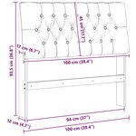 vidaXL Tête de lit capitonnée Gris clair 100 cm Pin massif