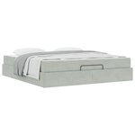 vidaXL Cadre de lit avec matelas avec matelas 2 Pièces Gris clair Velours
