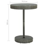 vidaXL Ensemble de bar de jardin 5 Pièces et coussins Résine tressée Gris