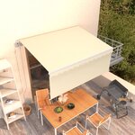 vidaXL Auvent rétractable automatique avec store 3x2 5 m Crème