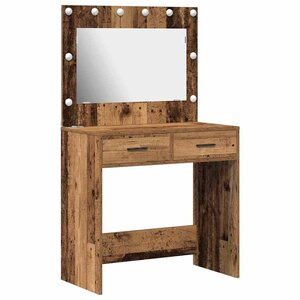 vidaXL Table de Toilette avec tiroir Bois ancien 78 5 x 41 x 135 cm