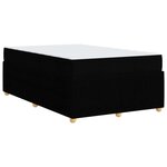 vidaXL Cadre de lit avec matelas avec matelas Noir 120 x 190 cm tissu