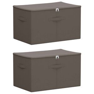 vidaXL Boîte de rangement 2 pc Tissu intissé 55 x 35 x 32 cm 61 6 L
