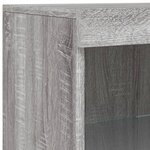 vidaXL Buffet avec lumières LED sonoma gris 41x37x100 cm