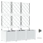 vidaXL Jardinières de jardin 1 pc Blanc 120 x 40 x 142 cm Plastique