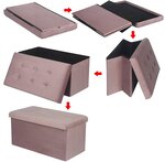 Tabouret avec espace de rangement revêtement amovible Qulina rose 19_0000095