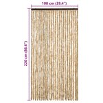 vidaXL Moustiquaire Beige 100x220 cm Chenille