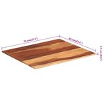 vidaXL Dessus de table Bois solide 15-16 mm 60x70 cm