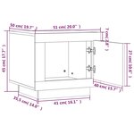 vidaXL Table basse blanc et chêne sonoma 51x50x45 cm bois d'ingénierie