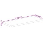 vidaXL Dessus de table 90x60x2 5 cm rectangulaire bois massif manguier