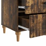 vidaXL Cabinet de chevet avec tiroir Chêne fumé 43 x 41 x 66 5 cm