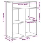 vidaXL Bibliothèque sonoma gris 66x31x80 cm bois d'ingénierie