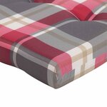 vidaXL Coussin de chaise 2 Pièces Motif carreaux rouges 58 x 77 x 4.5 cm
