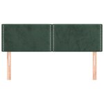 vidaXL Têtes de lit 2 Pièces Vert foncé 72x5x78/88 cm Velours