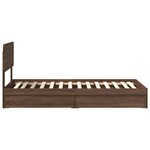 vidaXL Lit de Rangement Chêne brun 75 x 190 cm Bois d'ingénierie