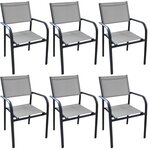 Fauteuil en aluminium duca (lot de 6)