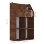 vidaXL Porte-revue pour enfants Chêne marron 71x30x114 cm