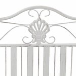 vidaXL Banc de jardin Blanc 104 x 54 x 93cm Acier