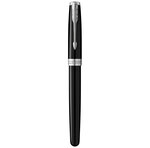 Parker sonnet stylo plume  laque noire  plume moyenne  encre noire  coffret cadeau