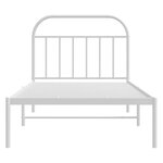 vidaXL Cadre de lit métal sans matelas et tête de lit blanc 100x190 cm