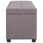 Banc banquette avec compartiment de rangement 116 cm taupe polyester 02_0010953