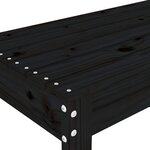 vidaXL Banc de jardin noir 80x38x45 cm bois massif de pin