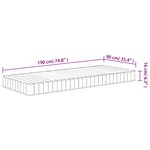 vidaXL Matelas en mousse moyennement doux 90x190 cm
