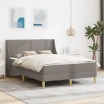 vidaXL Cadre de lit avec matelas avec tête de lit Polyester