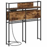 vidaXL Tête de lit de rangement Chêne fumé 80 cm Bois d'ingénierie