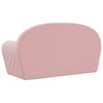 vidaXL Canapé-lit pour enfants 2 places rose peluche douce