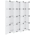 vidaXL Cubes de rangement 12 Pièces avec portes Transparent PP