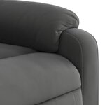 vidaXL Fauteuil inclinable gris foncé tissu microfibre