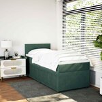 vidaXL Sommier à lattes de lit avec matelas Vert foncé 90x200 cm