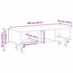 vidaXL Meuble TV Chêne Sonoma 100 x 35 x 35 cm Bois d'ingénierie