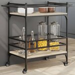 vidaXL Chariot de cuisine chêne sonoma 82x40x78 5 cm bois d'ingénierie