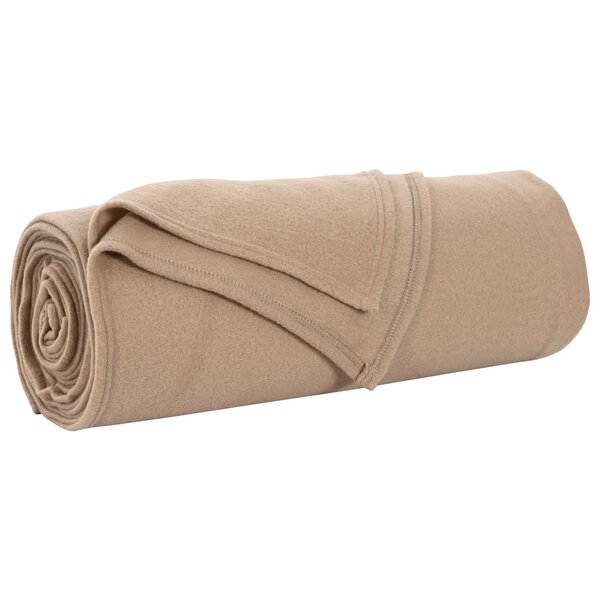 vidaXL Jeté Camel 210 x 140 cm Toison