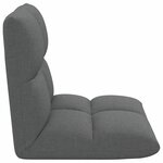 vidaXL Fauteuil de sol ajustable Gris foncé Tissu
