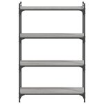 vidaXL Bibliothèque à 4 niveaux sonoma gris 80x30x120 cm