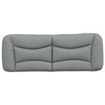 vidaXL Coussin de tête de lit gris clair 140 cm tissu