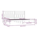 vidaXL Cadre de lit sans matelas bois massif de pin gris 200x200 cm
