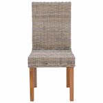 vidaXL Chaise de salle à manger 2 Pièces Gris Kubu 45 x 54 x 93 cm