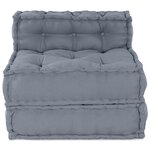 Pouf Modulable vidaXL Gris 70x70x54 en Tissu
