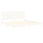 vidaXL Cadre de lit sans matelas blanc 180x200 cm bois massif