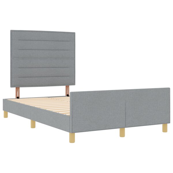 Cadre de Lit vidaXL en Gris clair  140x200 cm  Tissu