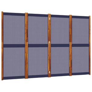 vidaXL Cloison de séparation 4 panneaux bleu foncé 280x180 cm