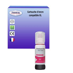 Cartouche Compatible pour EcoTank ET-1810, ET-2710, ET-2711, ET-2712, ET-2713, ET-2714, ET-2715 remplace Epson 104 (C13T00P340) Magenta - T3AZUR