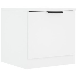 vidaXL Table de chevet Blanc 40x39x40 cm