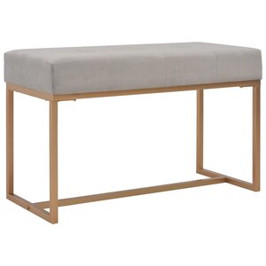 Banc banquette 80 cm gris velours 02_0010752