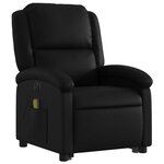 vidaXL Fauteuil inclinable de massage électrique noir similicuir